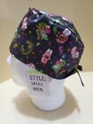 Courage Cowardly Dog Men s Skull chemo Surgical Scrub Hat cap Handmade