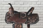 Premium Leather Western Horse Barrel Saddle With Tack Set And Free Shippint