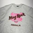 Vtg 90s Screen Stars Hard Rock Parody Hog Rock Cafe Mens Shirt L Gray Joke Usa