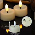 Flameless Tea Lights Flickering White Battery Operated  Fake Tealight Candles   