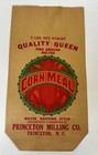 Vintage  2 Lb Quality Queen Bolted Corn Meal Sack Princeton  Nc Milling Co Nos