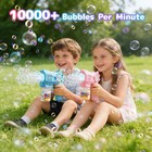 Bubble Guns Machine For Toddlers  Automatic Light Up Bubble Blower With 4 Pre   