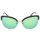 Bulgari Bv6082 Coin Gold Black Green Mirrored Metal Butterfly Sunglasses 6082