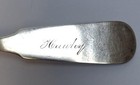 Ws Willis Serving Spoon Early Boston Advertising Antique Coin Silver 34 Gms Read