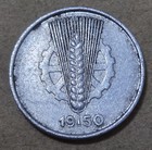 East Germany  gdr    Five  5  Pfennigs Coin 1950 A  minted In Berlin 