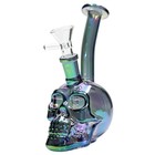 Random 6 5in Skull Glass Bong Water Pipes Smoking Perc Bongs Hookah W 14mm Bowl