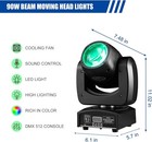 90w Led Beam Moving Head 18 Prism Gobo Stage Light Dmx Dj Spot Lighting 2 Pack