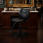 Hydraulic Barber Chair Hair Styling Salon Beauty Spa Equipment Black Pu Foam
