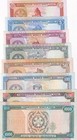 Turkmenistan Set 8 Unc 1 5 10 20 50 - 1000 Manat Random Year P 1 2 3 4 5 6 7 8