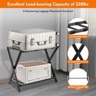 Folding Luggage Rack shoe Shelf wooden Stand Travel Suitcase Bags Storage Holder