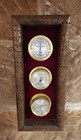 Vintage Verichron Thermometer Barometer Hygrometer Weather Station Wall Plaque