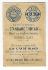 Baby   Spool Clark s O n t  Cotton Thread 1880 s Victorian Trade Card