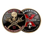 5pcs Gen X Skull Coin - Vintage Generation X Commemorative Challenge Coins