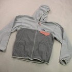 Patagonia Kids Unisex Full Zip Fleece Hoodie Jacket Gray Orange Size L 12