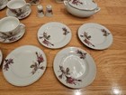 Vintage Moss Rose Child s China Tea Set Complete 29 Piece   read  