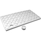 New 50 White Foam Gem Jars Gemstone Storage Display Tray Insert