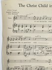 The Christ Child In The Manger Christmas Vintage Sheet Music 1930