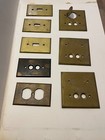 Lot Of 8 Antique Vintage Brass  Light Switch Outlet Covers
