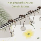        Decorative Bronze Shower Curtain Hooks Set Of 12     Elegant Rustproof Design