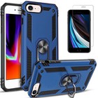 For Iphone 6s Plus Case Phone Cover Kickstand Armor   Tempered Glass Protector