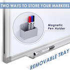 Swancrown Magnetic Dry Erase Whiteboard 48  X 48  White Board For Wall  Silver A