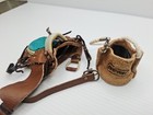 Vintage Breyer Leather Western Gaming Saddle And Feed Bucket