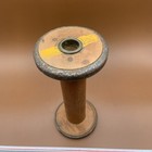 Antique Industrial Wooden Textile Thread Sewing Spool Wood 8 1 4    Tall Brown 