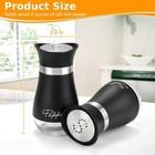 Accmor Salt And Pepper Shakers Set With Holder  4 Oz Stainless Steel Salt Pep   