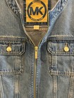 Michael Kors  Women s Denim Zip Jacket Size L Med Stone Wash- Nwt