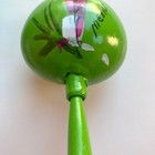 Handmade Mexican From Mexico Maracas Shakers Green Music Percussion Quantity 2