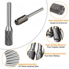 8pcs Tungsten Carbide Burrs Rotary Burr Set Head 1 4   Shank Die Grinder Bit Us