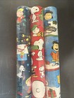 3 Christmas Peanuts Wrapping Paper Snoopy Charlie Brown 105 Sq  Ft 