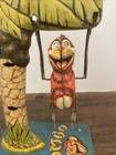 1950 s Unique Art  bombo  Swinging Monkey Tin Litho Wind-up Toy W  Original Key 