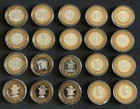 Lot Of 20  10 Casino Silver Strike Gaming Tokens  999 Silver Centers All Nevada