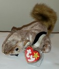 Ty Beanie Baby - Chipper The Chipmunk 6 5  New Mwmts Plush Stuffed Animal Toy