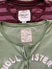 Vintage Y2k Hollister Striped Henley Top American Eagle Shirt Lot Xs S