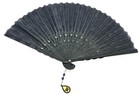 Anna Sui Folding Hand Fan Butterfly Rose Purple Black Fashion Accessory