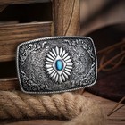 Western Belt Buckle Initial Vintage-cowboy Rodeo Silver Large Belt Buckle  