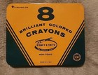 Vtg 8 Count Metal Tin Crayola Crayon Box Binney   Smith W  Crayons Usa Lot Of 12