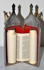 Magnificent Vintage Torah Scroll Replica In Sefardi Style Free Shipping