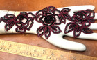 Appliques Flowers Soutache Beads Hand Sewn 3pc Set