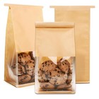 60 Pcs Bakery Bags With Window  3 8x4 7x11 2 Inches Ties Lock Cookie Small