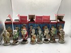 Lot Of 8 Vintage Artmark Porcelain Santa Christmas Ornaments 1994 Lot Of 8