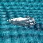 Vintage Swank Silver Tone Textured Oval Tie Clip Alligator Clasp Mid Century
