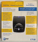 At t Digital Answering Machine System Model 1718 Time day Stamp Black  tested 