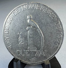 1925 Guatemala 1 2 One Half Quetzal Km  241 1  1 Year Type  Scarce 