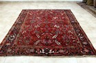 10x7 1940 s Magnificent Fine Antique Hand Knotted Vegetable Dye Herizz Wool Rug
