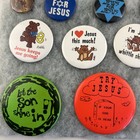 Vintage 1970s 80s Religious Pin Pinback Lot Of 28 Jesus Christ