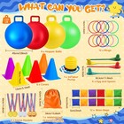 53pcs Carnival Outdoor Games Combo Set For Kids  18 Inch Hopper Balls With Ha   
