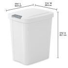 Sterilite 7 5 Gallon Touchtop Wastebasket Trash Can With Latch  4 Pack  White